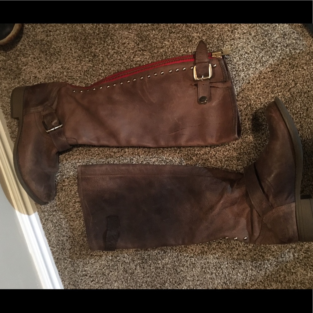 Steve Madden Red zip boots